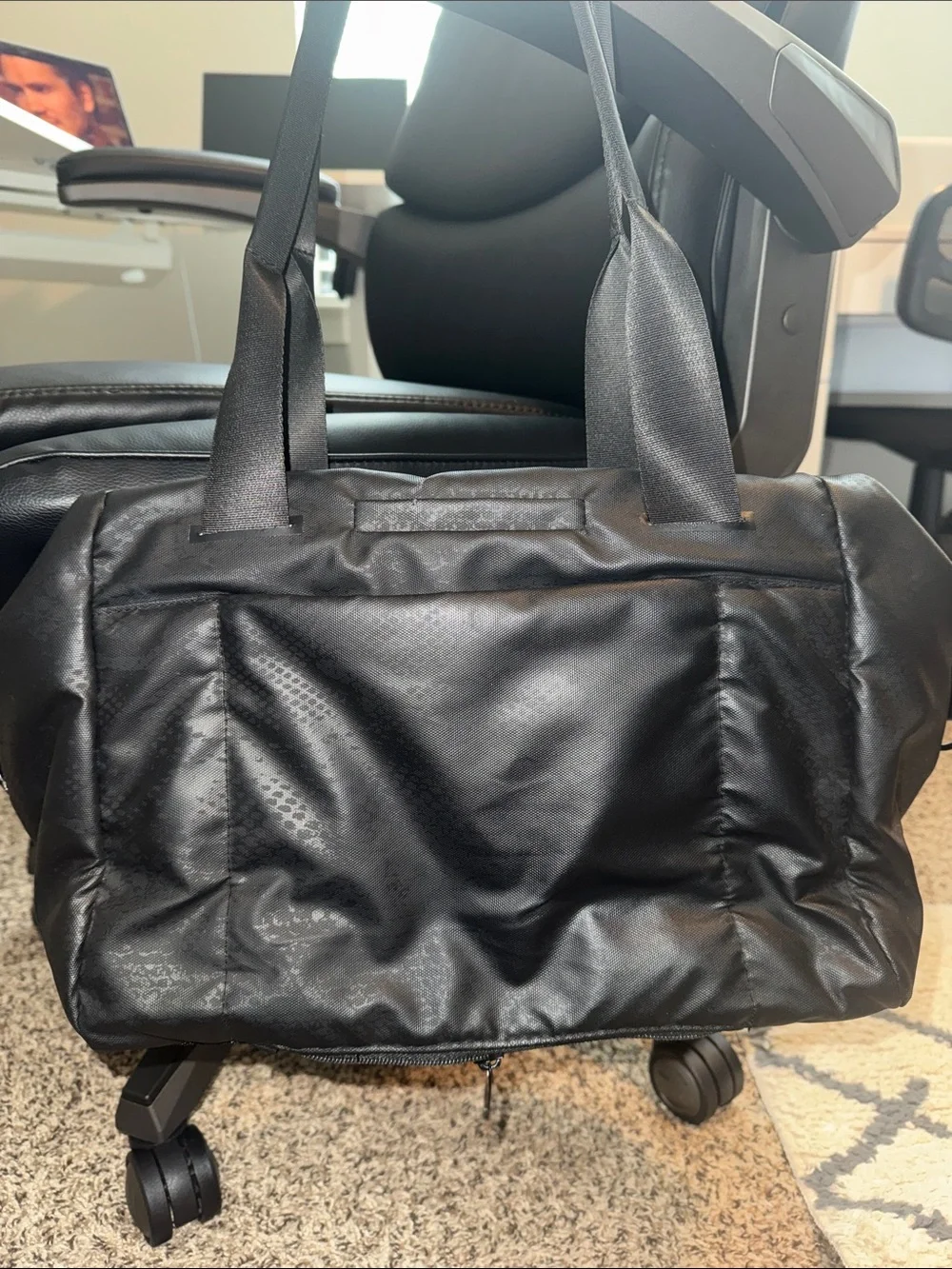Vooray Alana Duffel Black Snakeskin